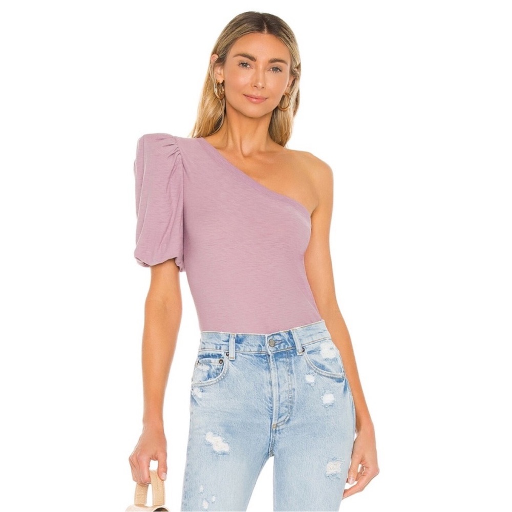NATION LOS ANGELES Raina One Shoulder Top Voodoo Size Small REVOLVE